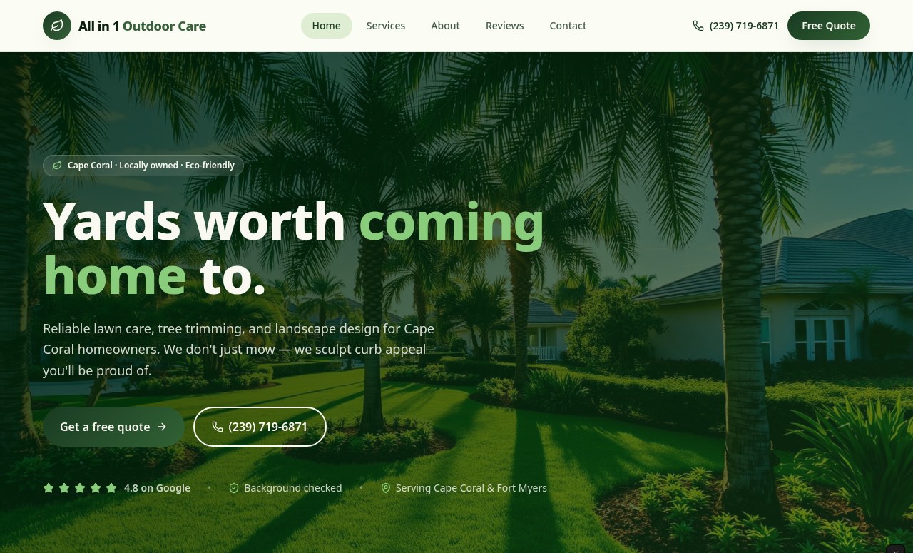 Outdoor Ace website homepage